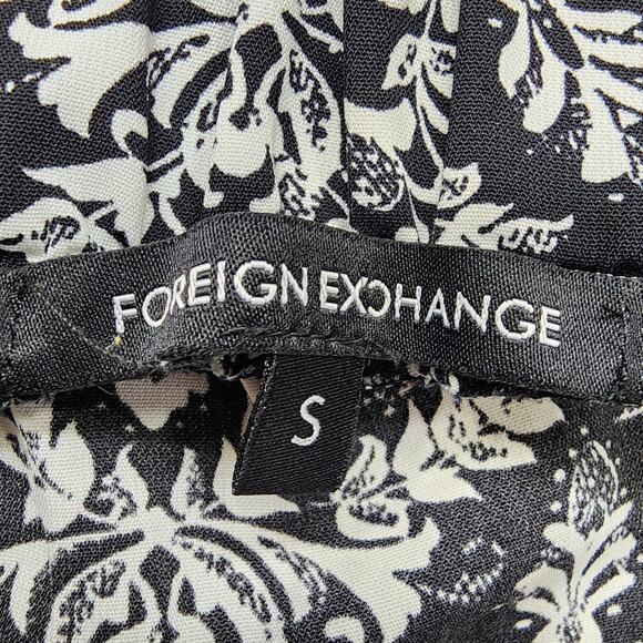 Foreign Exchange Skirt Women S Black White Floral Pull On Button Front Slit Maxi - Picture 5 of 9